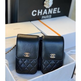 CHANEL сумка-близнец Эта сумка имеет превосходную текстуру и диза