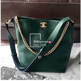 CHANEL Ретро-сумка из телячьей кожи с ромбовидным узором и ремешк