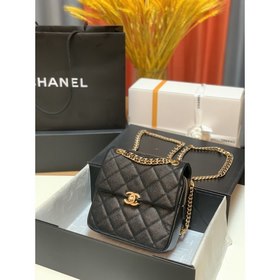 CHANEL Модель AS3108 Двойной рюкзак из кожи личи Новая весенняя и