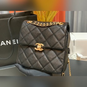 CHANEL Модель AS3108 Двойной рюкзак из кожи личи Новая весенняя и