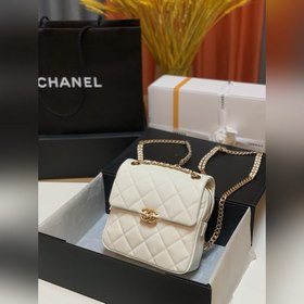 CHANEL Модель AS3108 Двойной рюкзак из кожи личи Новая весенняя и