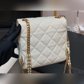 CHANEL Модель AS3108 Двойной рюкзак из кожи личи Новая весенняя и