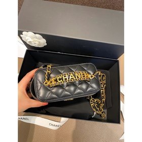 CHANEL Кожаный косметический чемоданчик с ручкой