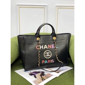 CHANEL Тот-баг из гладкой телячьей кожи, черный    Осенне-зимн