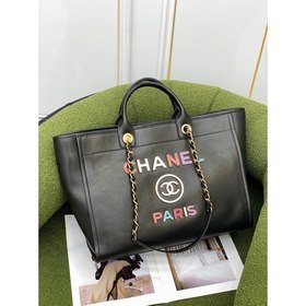 CHANEL Тот-баг из гладкой телячьей кожи, черный    Осенне-зимн