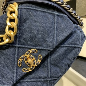 Серия джинсовой ткани CHANEL Сумка-тофу Модель： AS1161 Маленькая：