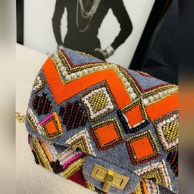 Весенняя и летняя коллекция CHANEL 22s19Bag Сумка с металлическ