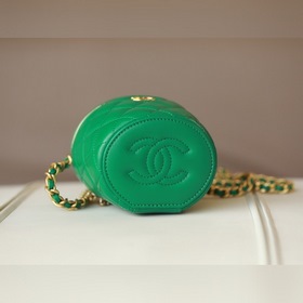 Chanel Маленькая сумка-бакет, зеленый Серия Chanel Maison de Cha
