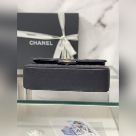 CHANEL cf — черный мелкий узор Средняя сумка 2.55 с цепочкой Нов