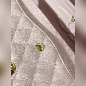 CHANEL cf — розовый мелкий узор Средняя сумка с цепочкой 2.55 Но