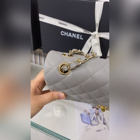 CHANEL cf — Парижский серый шарик Средняя сумка с цепочкой 2.55 