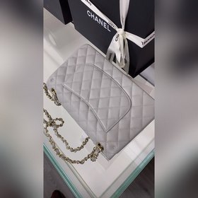 CHANEL cf — Парижский серый шарик Средняя сумка с цепочкой 2.55 