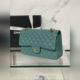 CHANEL cf — Британский зеленый шарик Средняя сумка с цепочкой 2.