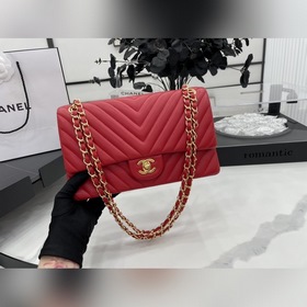 Chanel CF2.55 V-образный чехол из овечьей кожи с цепочкой, полнос