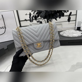 Chanel CF2.55 V-образный чехол из овечьей кожи с цепочкой, полнос