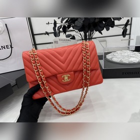 Chanel CF2.55 V-образный чехол из овечьей кожи с цепочкой, полнос