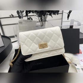 CHANEL 2.55 серия мини-сумка Выглядит потрясающе! Ретро-кожа теля