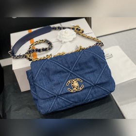 Серия джинсовой ткани CHANEL Модель сумки «тофу»： AS1161 Маленька
