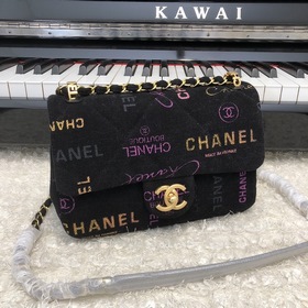Новая джинсовая коллекция Chanel, сумка с черной цепочкой, малень