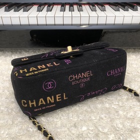 Новая джинсовая коллекция Chanel, сумка с черной цепочкой, малень