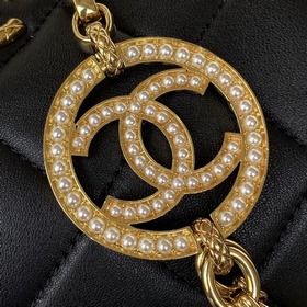 Chanel mini боулинг сумка, модель AS3384 Логотип с жемчужиной вы