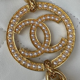 Chanel mini боулинг сумка, модель AS3384 Логотип с жемчужиной вы