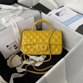 CChanel Mini CF handle Модель AS2431 Классическая сумка с ромбови