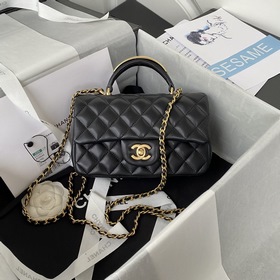 CChanel Mini CF handle Модель AS2431 Классическая сумка с ромбови