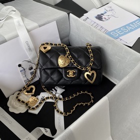 Chanel маленькая сумка с цепочкой в клетку, модель AS3456 CF с ме