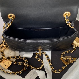 Chanel маленькая сумка с цепочкой в клетку, модель AS3456 CF с ме