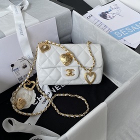 Chanel маленькая сумка с цепочкой в клетку, модель AS3456 CF с ме