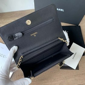 CHANEL Классическая сумка через плечо из кожи цвета «икры» Новейш