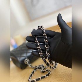 Chanel Классическая сумка серебряной застежкой из овечьей кожи, м