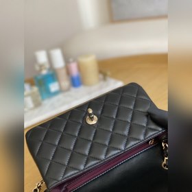 Chanel Классическая сумка с золотой пряжкой из овечьей кожи, моде