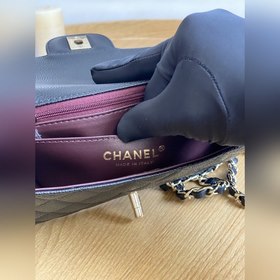 Chanel Импортная кожа с золотой застежкой Классическая сумка CF с