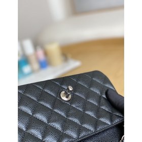 Chanel Импортная кожа серебряной застежкой Классическая сумка CF 