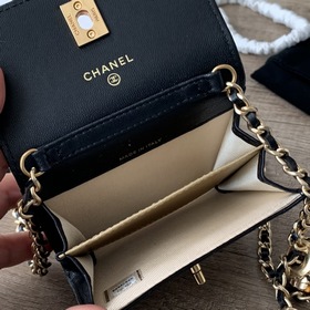 CHANEL 22S WOC Новая модель кошелька Длина цепочки с золотым шари