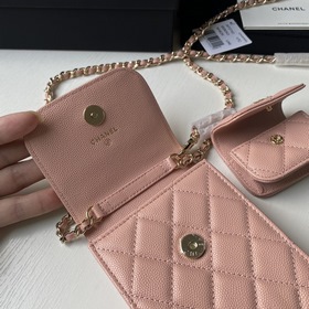 CHANEL Сумка с двойной буквой C для мобильного телефона Верхняя ч