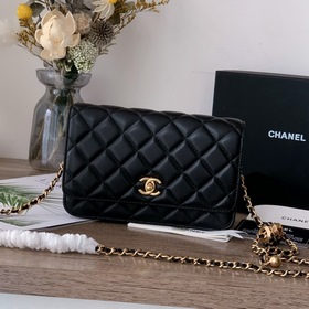 Chanel 22S Новая модель маленькой сумочки с цепочкой и золотым ша