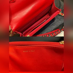 CHANEL Ручная сумка с двойным логотипом и ромбовидным узором Моде