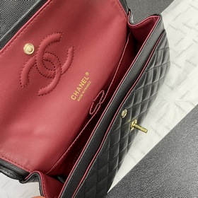 chanel Сумка через плечо из кожи цвета икры с двойным C-образным 