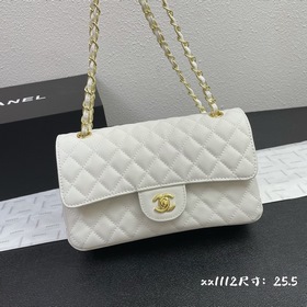 Chanel сумка через плечо Woc из кожи цвета «икры» с двойной букво