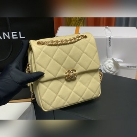 CHANEL Модель AS3108 Двойной рюкзак из кожи личи Новая весенняя и
