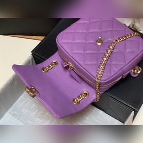 CHANEL Модель AS3108 Двойной рюкзак из кожи личи Новая весенняя и
