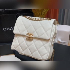CHANEL Модель AS3108 Двойной рюкзак из кожи личи Новая весенняя и