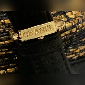 CHANE Плетеный черный с золотым модный рюкзак  Модель： 69966 699