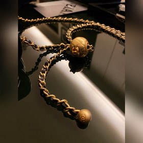 CHANEL Золотой шарик  Сумка через плечо Поддерживает глобальную 