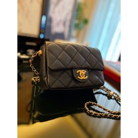 CHANEL 21 квадратный футляр для очков с градиентным темно-синим ц