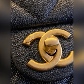 CHANEL 21 квадратный футляр для очков с градиентным темно-синим ц