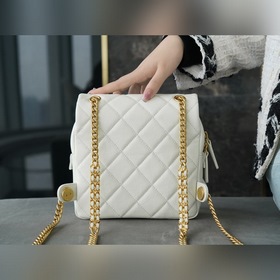 CHANEL 22P Ретро-рюкзак молочного цвета Идеальное решение для осв
